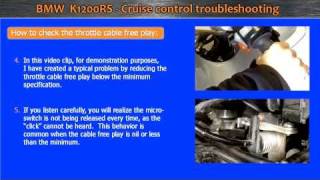 BMW K1200RS  Cruise control toubleshooting [upl. by Erlinna983]