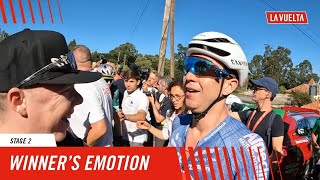 Winners emotion  Stage 2  La Vuelta 2024 [upl. by Horowitz]