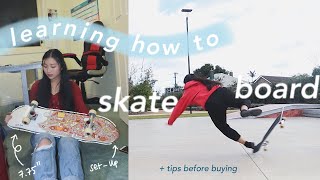 learning how to SKATEBOARD  tips first dropin unboxing amp setup [upl. by Brookner868]