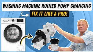 How to change a washing machine pump Balay Bosch Neff amp Siemens [upl. by Aysab]