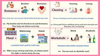 Lesson 60 Very interesting and useful BLENDING WORDS Portmanteau You must know these useful words [upl. by Gnet]