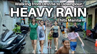 Its Raining in Manila Heavy Rain Walk with Real 3D Rain Sounds 4K HDR [upl. by Enneyehc]