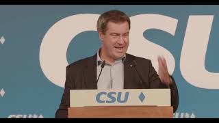 Ministerpräsident Dr Markus Söder in Moosburg [upl. by Otilopih204]