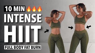 Cardio HIIT Workout For Fat Loss  10 Min Full Body No Equipment Workout At Home [upl. by Melantha]