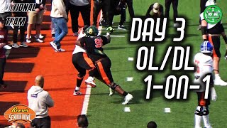 2024 Senior Bowl Coverage Day 3  OLvsDL  National Team 1 on 1 [upl. by Orabelle509]