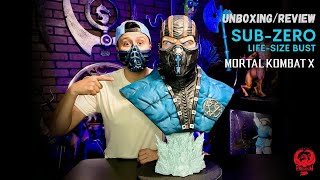 MKX SubZero LifeSize Bust Cryomancer Exclusive Edition  PCS UnboxingReview [upl. by Werdnael]