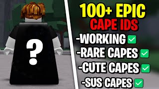 100 SUPER RARE CAPE IDS TO USE🔥  ROBLOX Strongest Battlegrounds Cape ids [upl. by Haron]