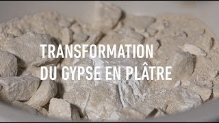 Transformation du gypse en plâtre [upl. by Gnek]