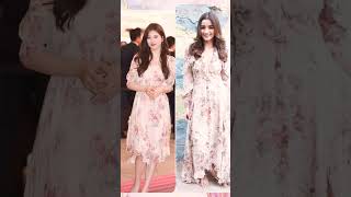 Bae suzy vs Alia Bhatt in same colour dress [upl. by Kowal47]