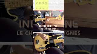 Indochine  Le chant des cygnes outro EbADG basscoverwithtabs bass basscover tabs basstab [upl. by Aisinoid]