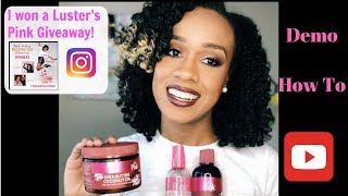 Lusters Pink Shea Butter Coconut Oil Collection Braid amp Curl Transitioning Hair [upl. by Oderfigis]