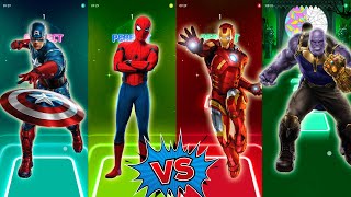 Telis Hop EDM Rush  Capitan America vs Iron man vs Spiderman vs Tanos [upl. by Mast]