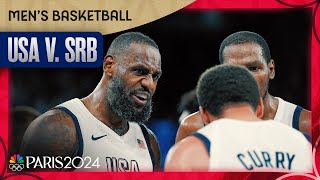 Team USA ESCAPES with semifinal win over Serbia behind Curry LeBron  Paris Olympics  NBC Sports [upl. by Edaw]