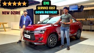 New Maruti Suzuki DZIRE 🔥 EMI Service cost Down payment etc✅ [upl. by Lucania]