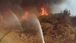 Incendio forestal de interface · 12 de abril 2014 en Valparaíso FIRST PERSON [upl. by Acirdna740]