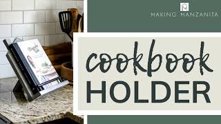 How To Make A Modern Farmhouse Cookbook Holder [upl. by Nonnaer223]