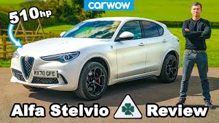 510hp Alfa Romeo Stelvio QV 2021 review  060mph 14mile amp brake tested [upl. by Ahsiruam]