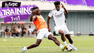 INTENSE 1v1 Real Madrid TRAINING session [upl. by Sivart]