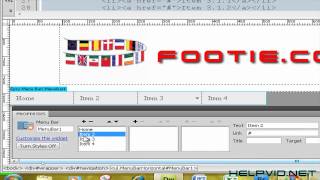 Dreamweaver Horizontal Spry Menu Bar  Navigation [upl. by Leumek]