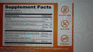 Ingredients  Doctors Best Glucosamine Chondroitin Msm with OptiMSM [upl. by Aiderfla]