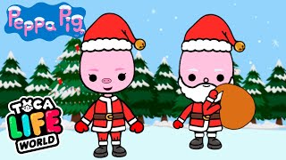 Peppa Pig in Toca Boca  🎅Santa’s Visit 🎄  Toca Life World [upl. by Anh]