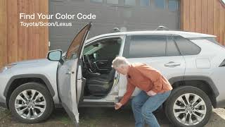 Toyota Paint Codes  Find the Color Code on Your Toyota  Quick amp Easy [upl. by Joline]