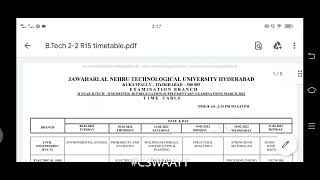 JNTUH BTech 22 Semester Exams Time Tables  March 2022 [upl. by Ajssatan106]