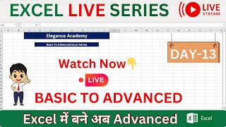 Basic to Advanced Excel Series  LIVE SESSION excel msexcel eleganceacademy [upl. by Jaco]