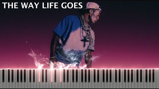 Lil Uzi Vert ft Oh Wonder  The Way Life Goes Piano Tutorial  Sheet Music [upl. by Girhiny]