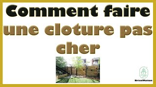 Comment faire une cloture pas cher [upl. by Ahsiugal]