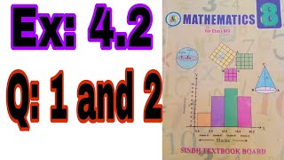 8th class Mathematics Chapter 4 Exercise 42 Question 1 and 2 Sindh text [upl. by Yelsna]