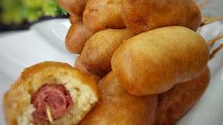 How to make corn dog Quick and easy snack youtube viral corndog easy [upl. by Hays]