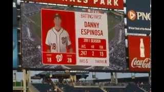 Washington Nationals Starting Lineup vs SF Giants 4292011 [upl. by Mcclary]