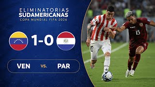 VENEZUELA vs PARAGUAY 10  RESUMEN  ELIMINATORIAS SUDAMERICANAS  FECHA 2 [upl. by Marthena]