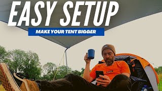 Simple Tarp Awning set up for Camping [upl. by Chappell]