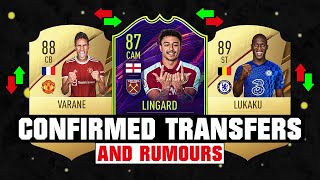 FIFA 22  NEW CONFIRMED TRANSFERS amp RUMOURS 🤪🔥 ft Lingard Varane Lukaku etc [upl. by Lienhard]