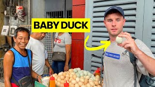 Eating FERTILIZED Duck Egg in the Philippines 🇵🇭 [upl. by Ludba]