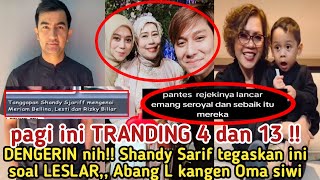 DENGERIN NIH SHANDY SARIF TEGASKAN INI SOAL LESLAR DI ACARA TRANS TV [upl. by Notsuj613]