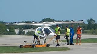 Volocopter demo flight FAA Air Ventures Oshkosh July 27 2021 [upl. by Stiruc]