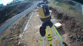 Topcon LN100 robotic total station foundation  footing layout [upl. by Eneroc]