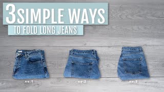 3 Simple Ways to fold jeans for your drawers  Folding with Judi [upl. by Hiltner]