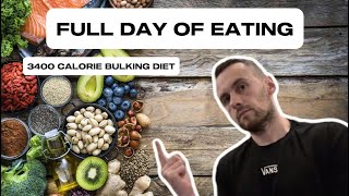 Full Day Of Eating  3400 Calorie Bulking Diet [upl. by Adnuahsal]