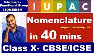 IUPAC  Nomenclature of ORGANIC Carbon amp its compound  Functional groups [upl. by Erastus]