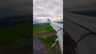 Landing at Schiphol Amstersdam airport from Paris airport amsterdam schiphol plane airbusa320 [upl. by Aernda48]