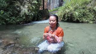 Explore  relax bathing in a hidden waterfall  East Java  Indonesia  OFF GIRD LIVING [upl. by Nosydam934]