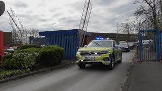 FIREARMS CONVOY All active firearms officers are seen flying to a job in Stockport out of openshaw [upl. by Birck581]