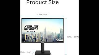 Review ASUS 27” 1080P Business Monitor VA27DQFS  IPS Frameless 100Hz 1ms [upl. by Anaoj]