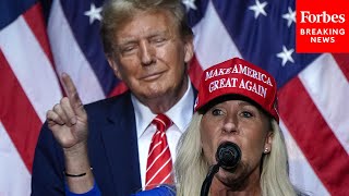 WATCH Trump Invites Marjorie Taylor Greene Up On Stage During Georgia Rally Please Come Up [upl. by Rahman]