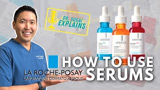 Dermatologist Explains How to Use La RochePosay Serums in your AntiAging Skincare Routine [upl. by Anitnerolf]