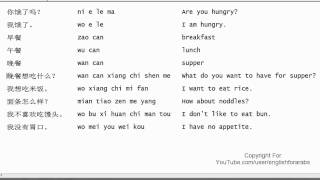 eating phrases part 1 Chinese Beginners Tutorial 9 [upl. by Sueddaht328]